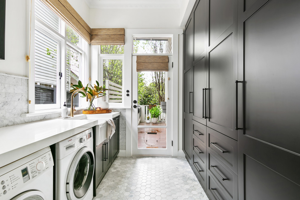 Inspiration for a transitional laundry room in Melbourne.