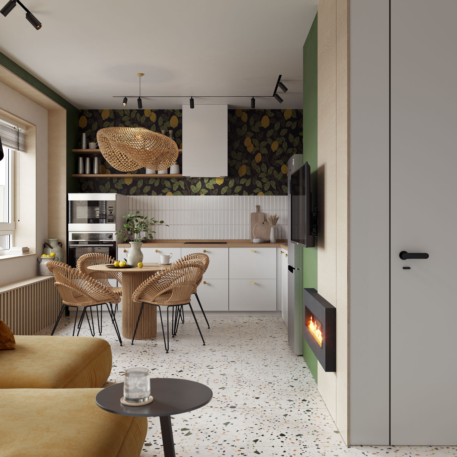 Визуализация трехкомнатной квартиры в ЖК Некрасовка