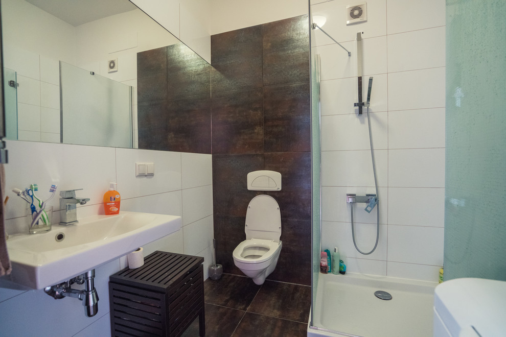 Небольшая квартира-студия с камином