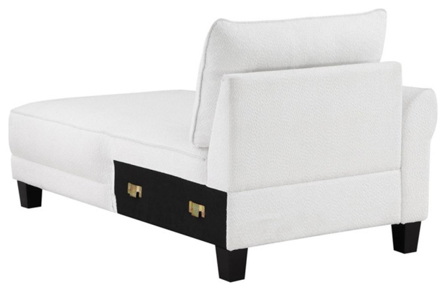Pemberly Row Modern Fabric Upholstered Curved Arms Sectional Sofa in ...