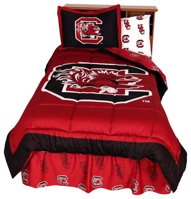 South Carolina Gamecocks Bed in a Bag Twin, With White Team Sheets