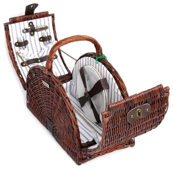 Willow Double Lid Picnic Basket Picnic Baskets Houzz