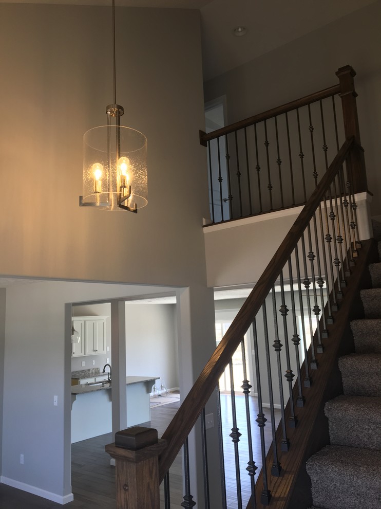 Example of a transitional entryway design in Chicago
