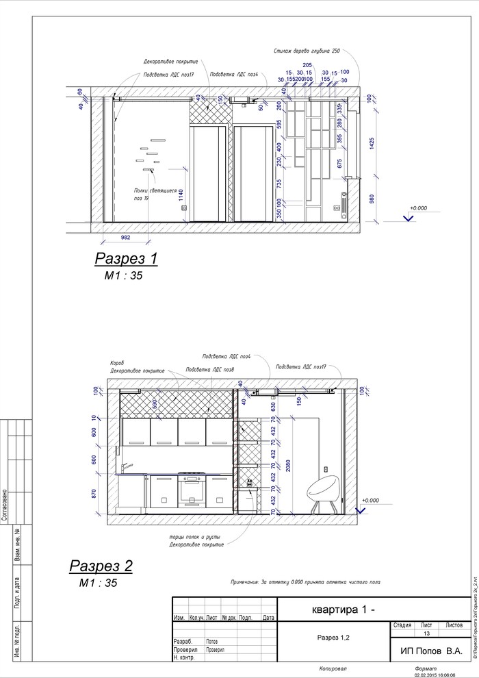 Пример необходимых разрезов (в каждом проекте свое колличество)