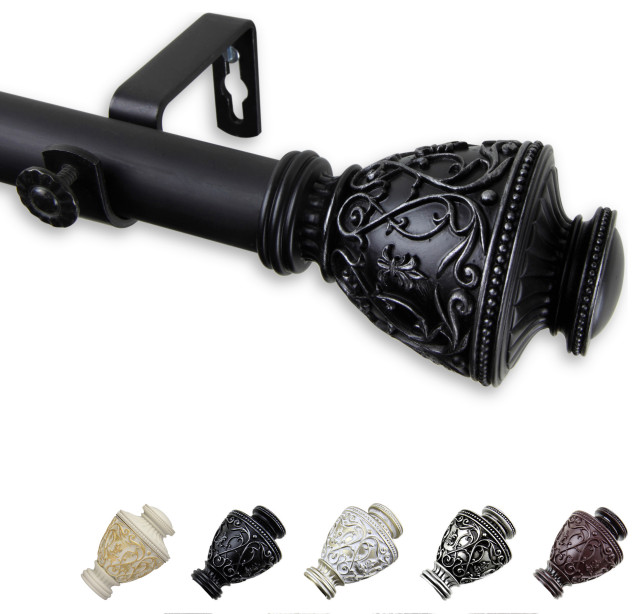 Rona 1" Curtain Rod 2848", White, 4884" Victorian Curtain Rods