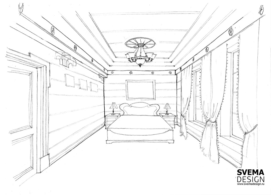 Дизайн-проект интерьера коттеджа у залива