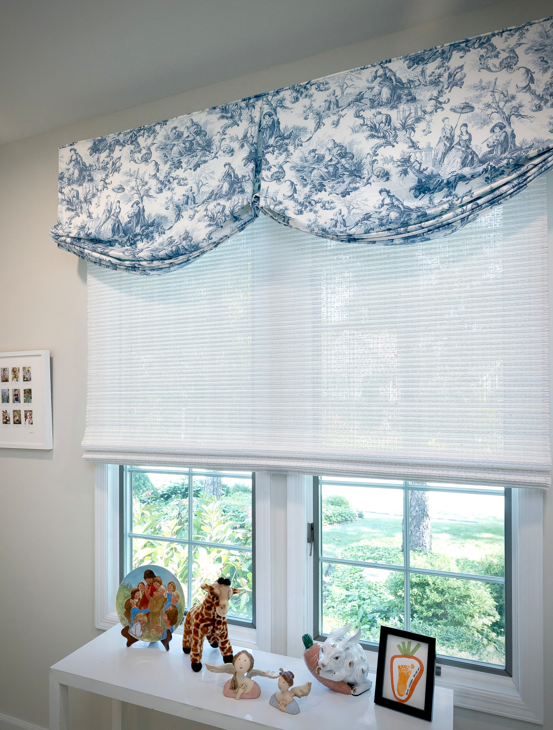 Custom Toile Window Treatments