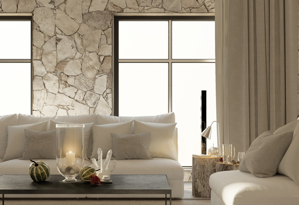 Гостиная в стиле шале