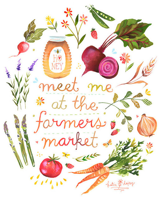 Farmer's Market Vertical Print by The Wheatfield