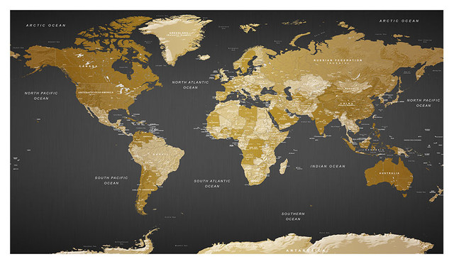 large world map modern geography wallpaper contemporary