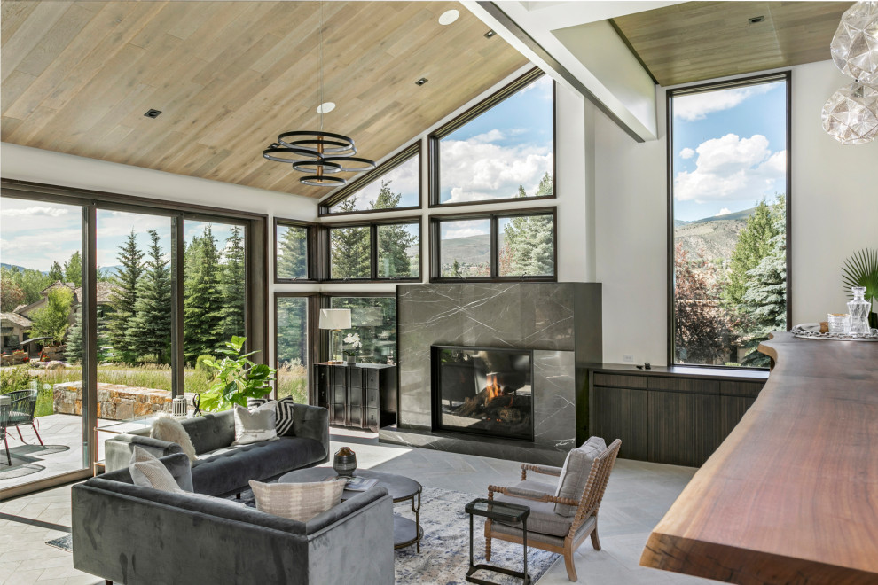 Inspiration for a rustic home design remodel in Denver