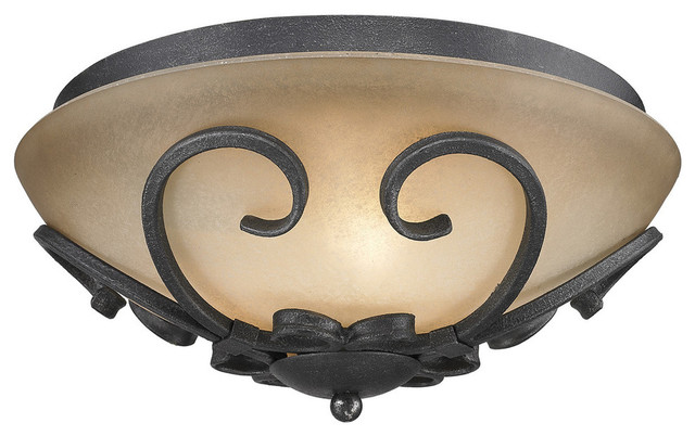 Golden Lighting 1821 Fm Madera 3 Light Flush Mount Ceiling Fixture