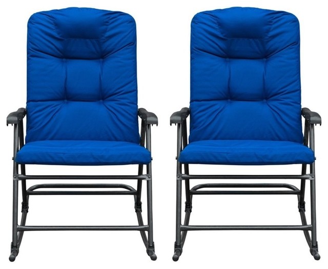 Sunlife Folding Rocking Chairs With Cushion Set Of 2 Sunlife Folding Rocking Chairs With