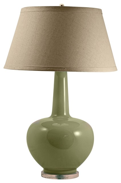 Celadon Tall Green Porcelain Urn Table Lamp