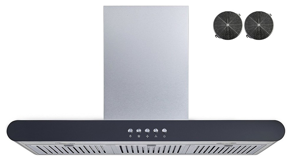 Winflo Convertible WallMount Range Hood, Charcoal Filters, 36