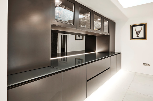 Anthracite & Concrete handle-less kitchen contemporary-kitchen