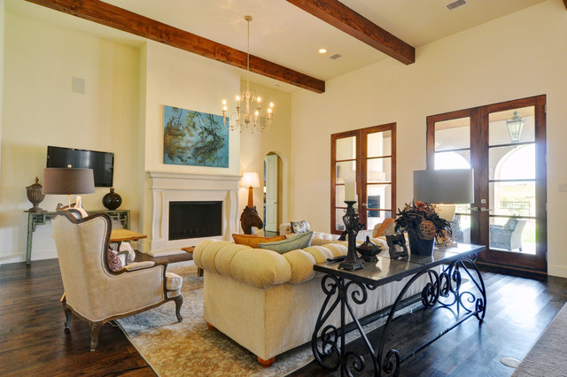 Spanish Colonial  Modern  Living Room  Dallas  by 