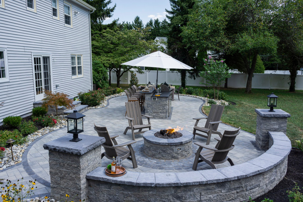 West Windsor, NJ: Rear Paver Patio & Outdoor Kitchen