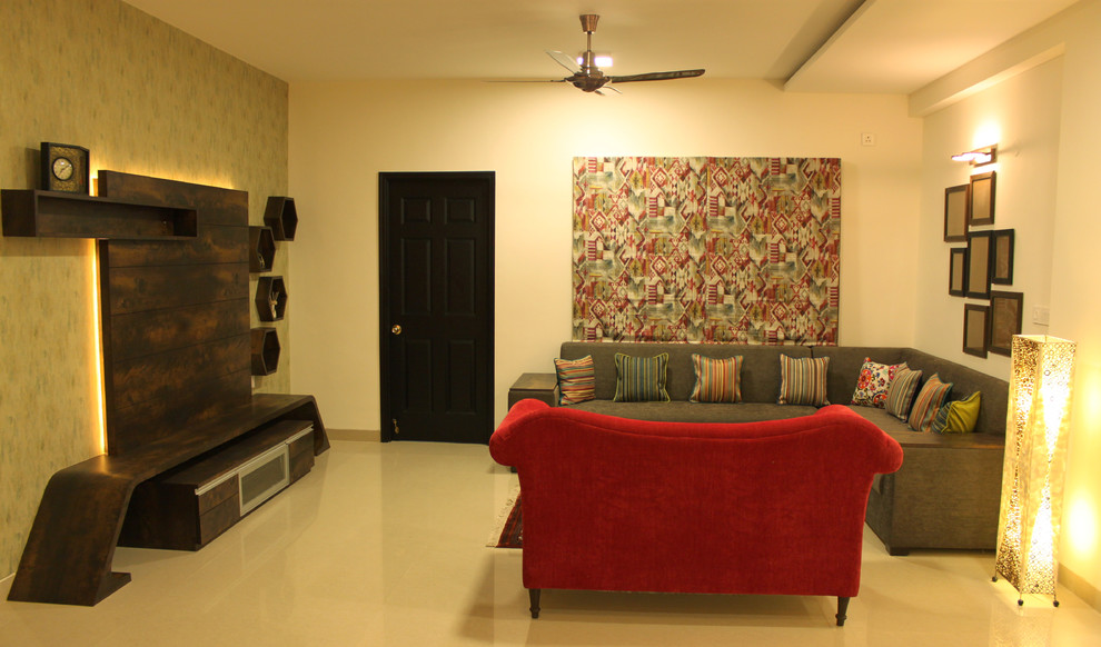 Photo of an eclectic family room in Bengaluru.