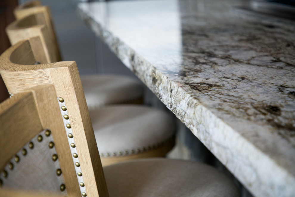 Example of a mountain style kitchen design in Denver