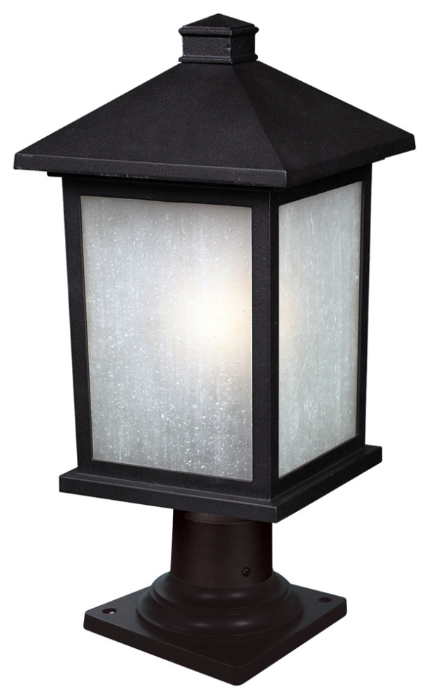Holbrook 1 Light Outdoor Post Mount Light in Black (533PM Mount incl