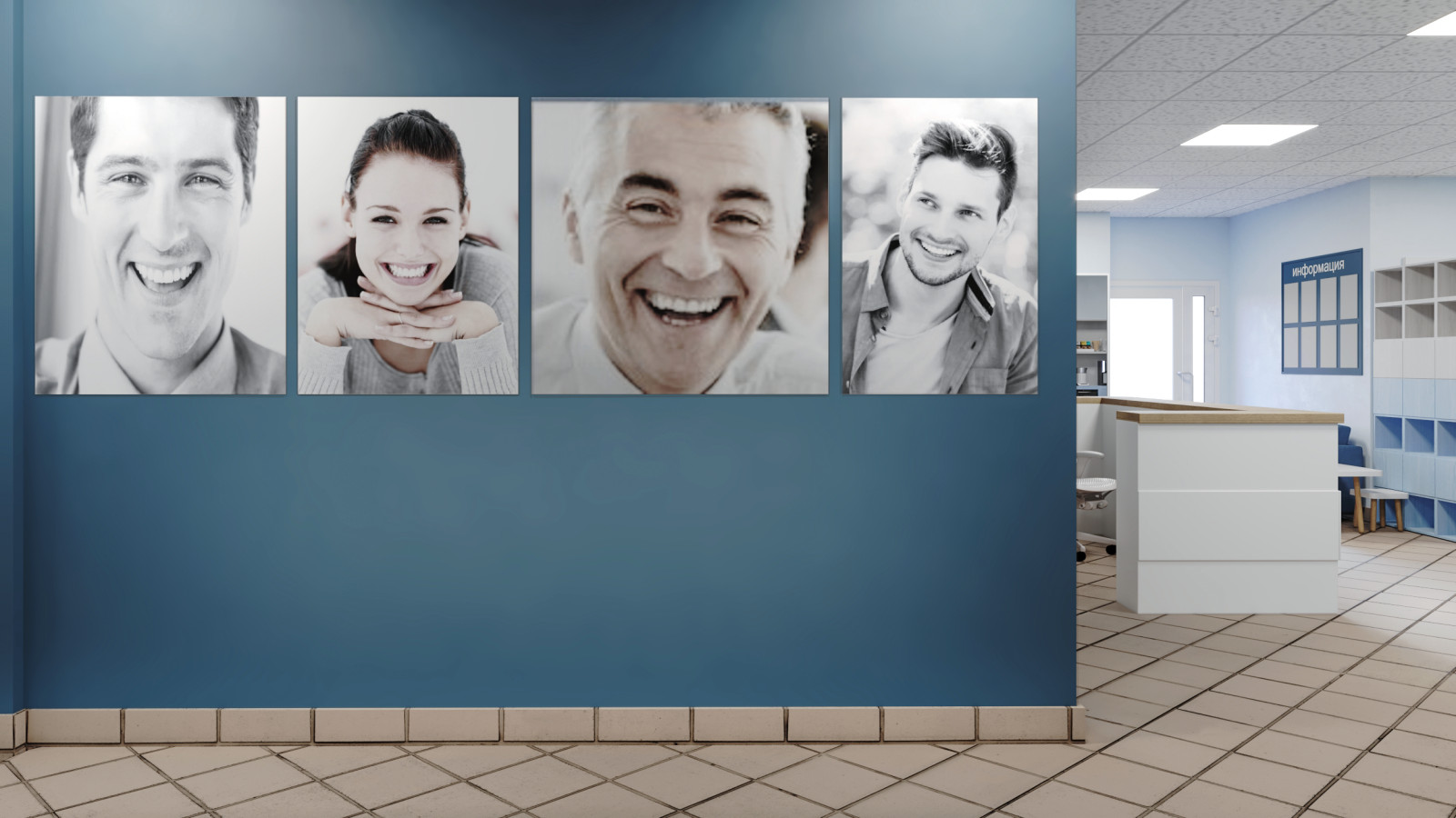 Дизайн холла стоматологии