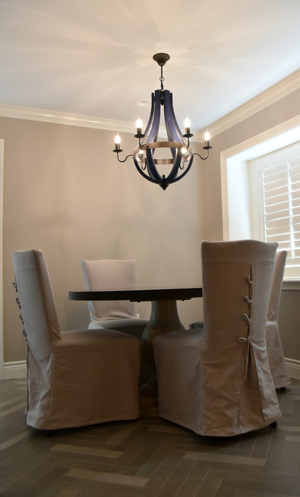 Transitional dining room photo in Houston