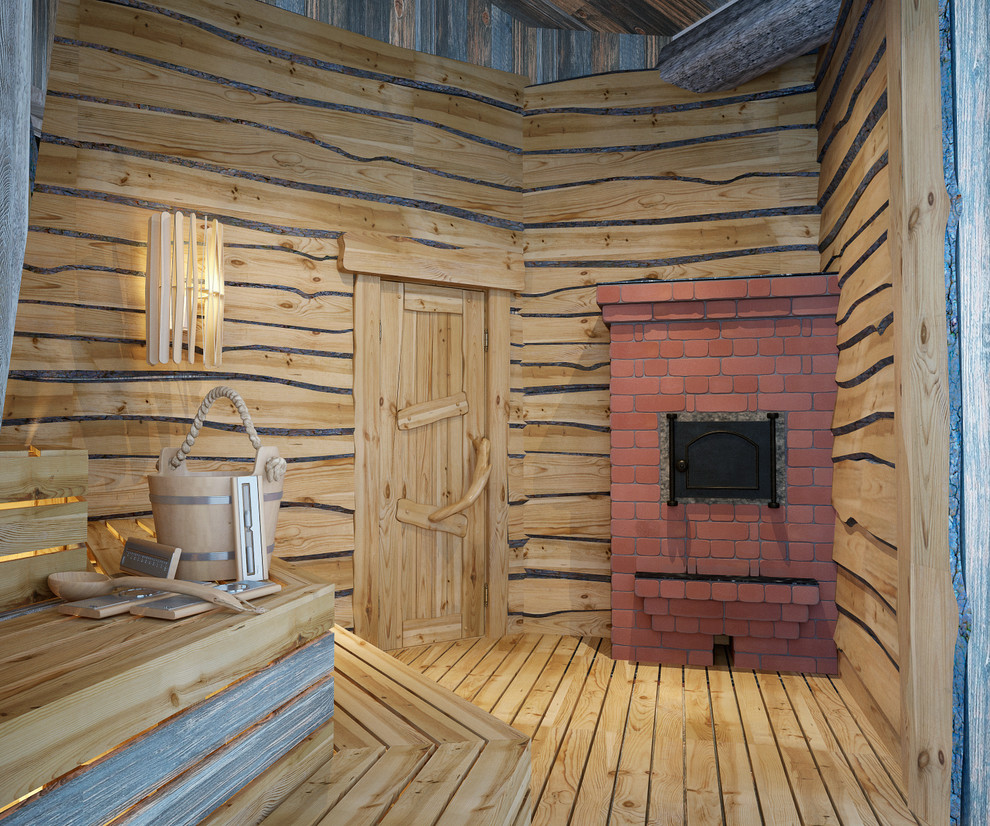 Проект интерьера бани на искусственном острове