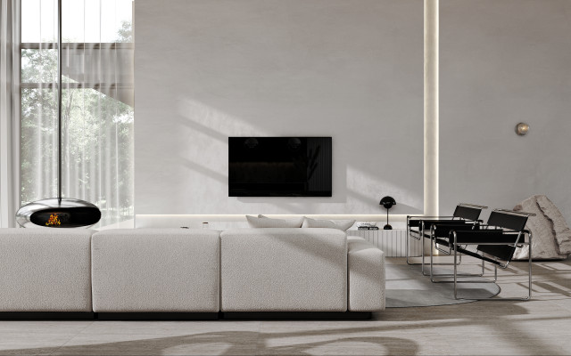AIRSTONE House contemporary-vardagsrum