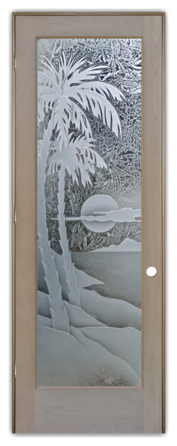 Pantry Door - Palm Sunset - Alder Clear - 24" x 84" - Knob on Right - Pull Open