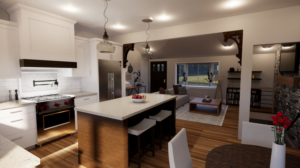 Transitional kitchen photo in New York