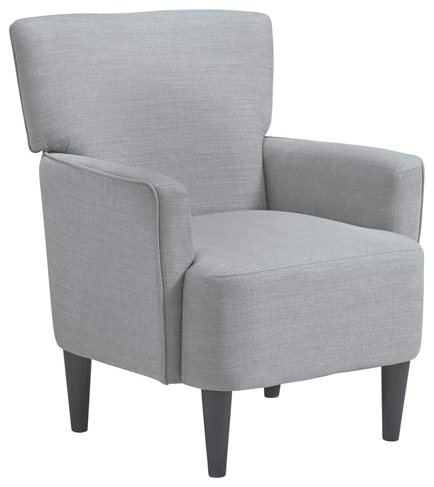 Comfortable Accent Chair, Polyester Upholstery With Attached Cushions
