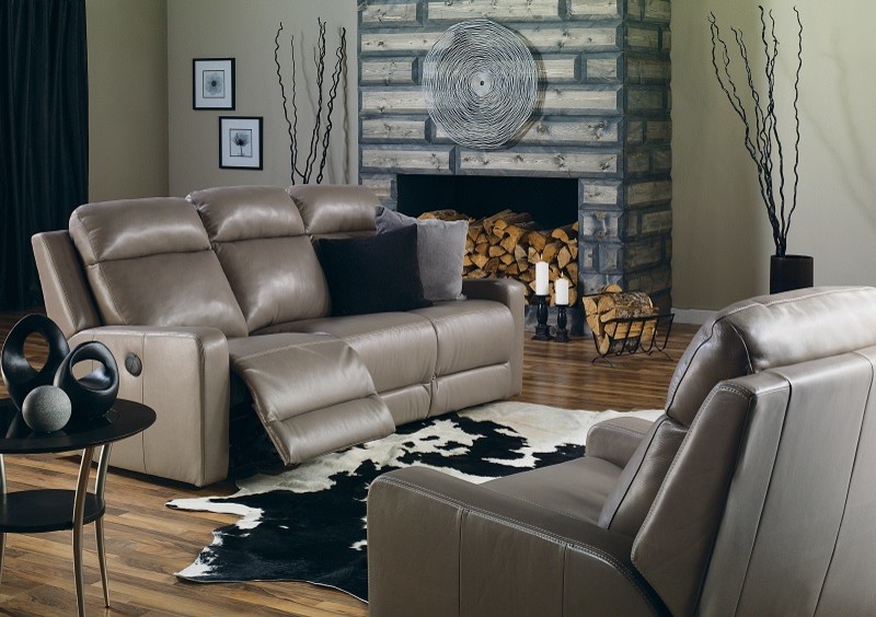 Inspiration for a mid-sized transitional medium tone wood floor family room remodel in Richmond with gray walls, a standard fireplace and a wood fireplace surround