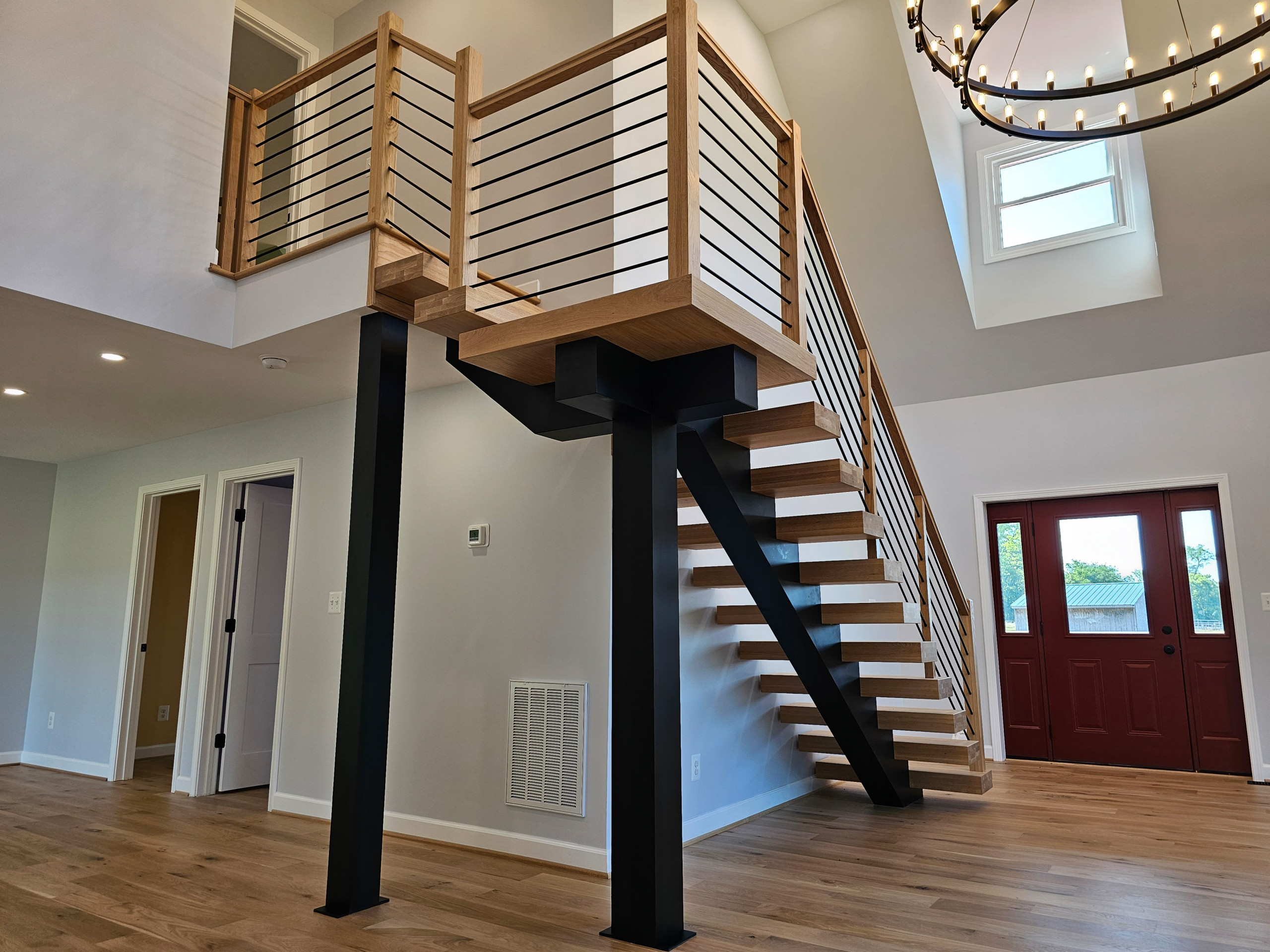 123_Modern Meets Rustic Farmhouse Staircase, Leesburg, VA 20175