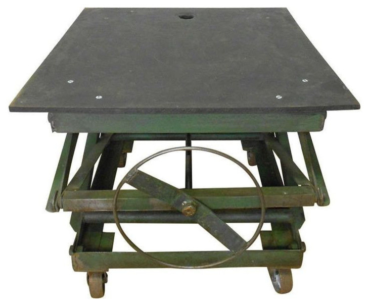 SOLD OUT!  Industrial Slate Top Adjustable Coffee Table - $1,750 Est. Retail - $
