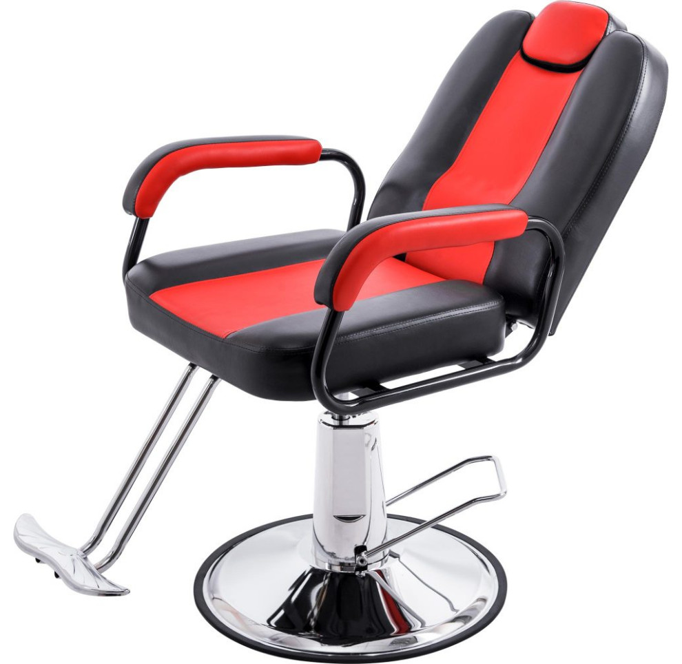 Deluxe Reclining Barber Chair With HeavyDuty Pump Contemporary Recliner Chairs by Forest
