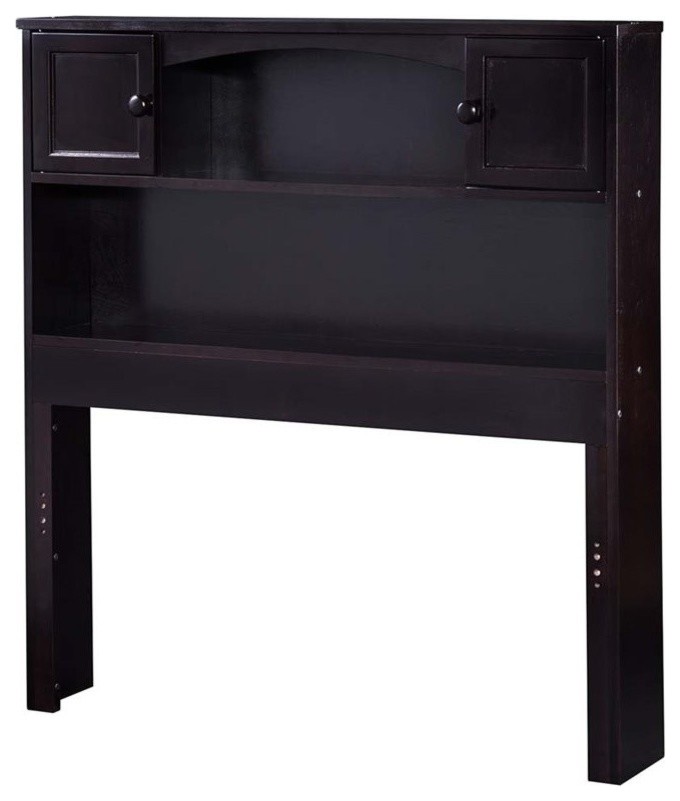 AFI Newport Twin Bookcase Headboard in Espresso Transitional Kids