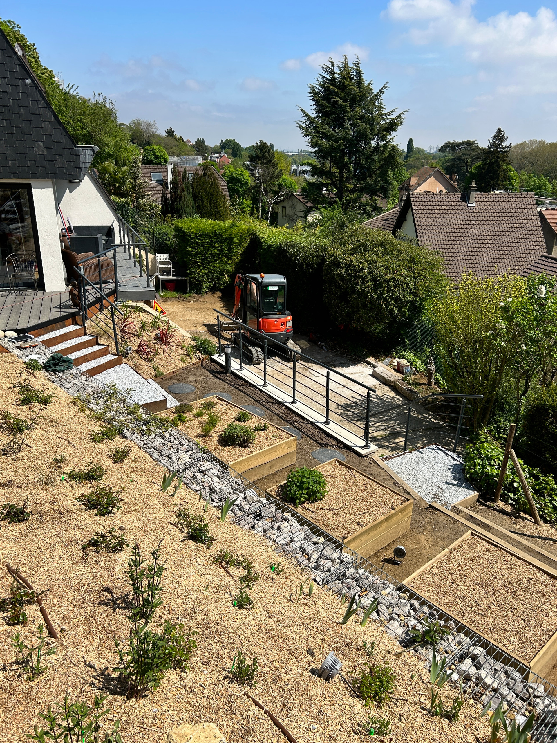 Jardin sur les falaises rocheuses