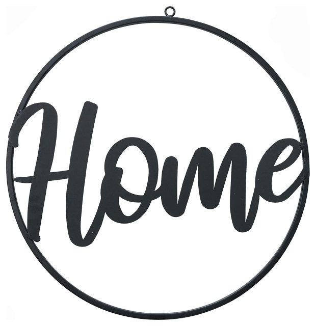 Home Word Art Sign Wall Decor Contemporary Metal Wall Art by