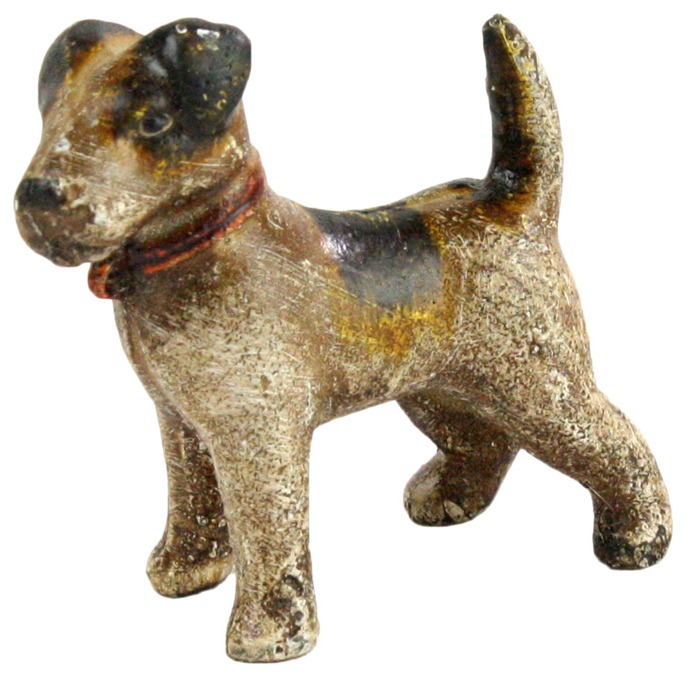 Cast Iron Woody the Terrier Sculpture, Set of 2