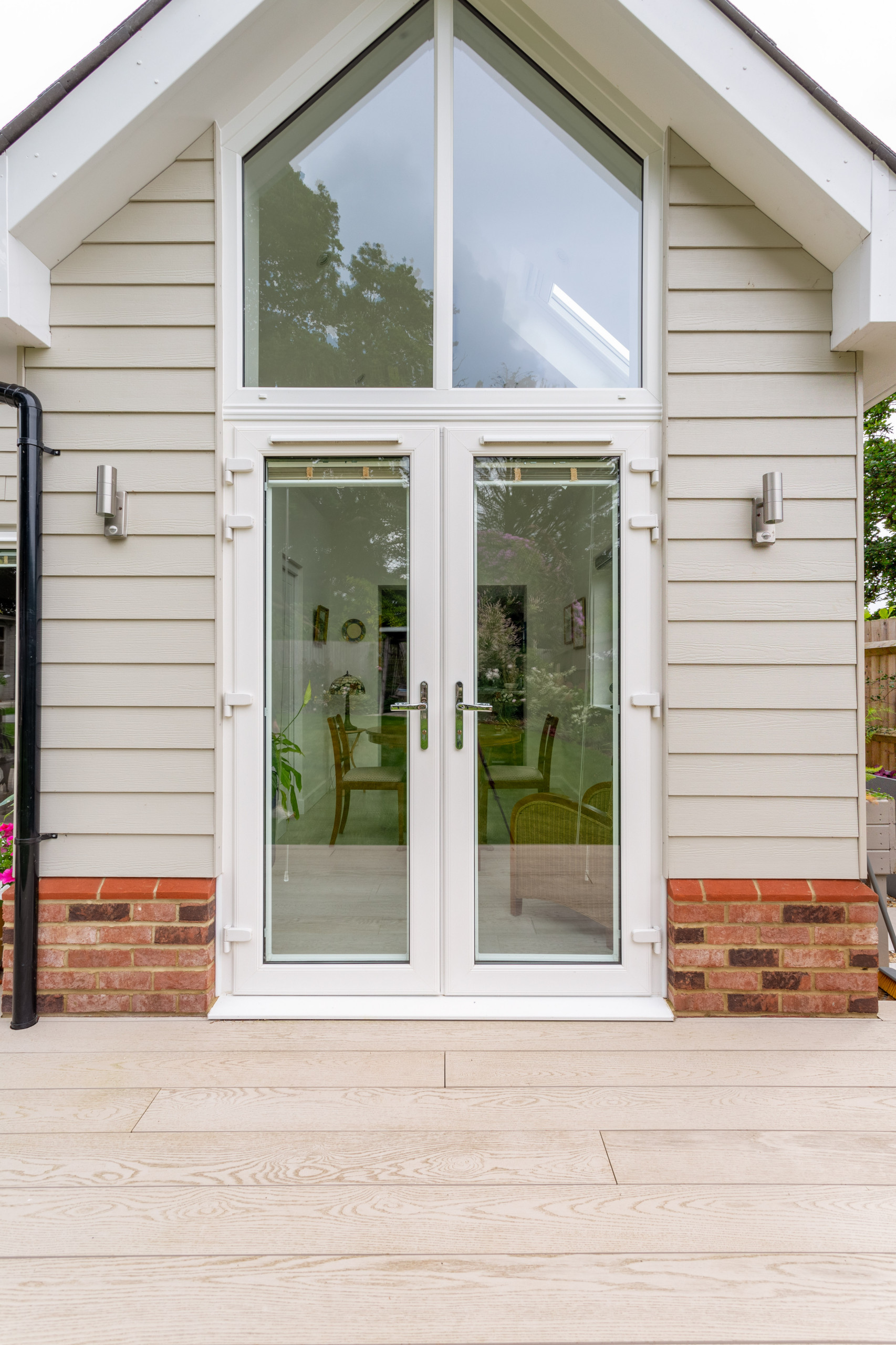 Exterior view of extension and feature glazing