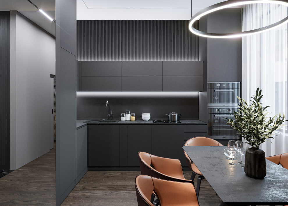 Двухкомнатная квартира в контрастном дизайне