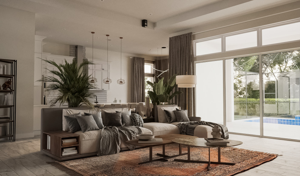 Дизайн дома во Флориде в стиле эклектика