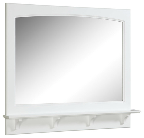 Concord 36" Mirror 1 Open Shelf White Gloss Finish