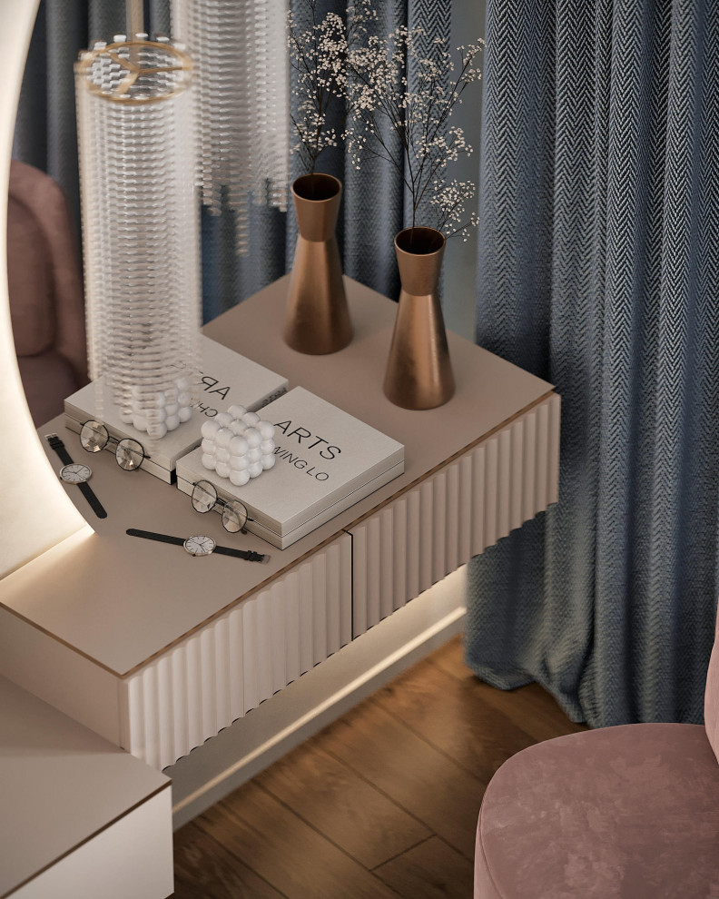 Роскошный дизайн квартиры в стиле современная классика в ЖК "Квартал Лахта парк"