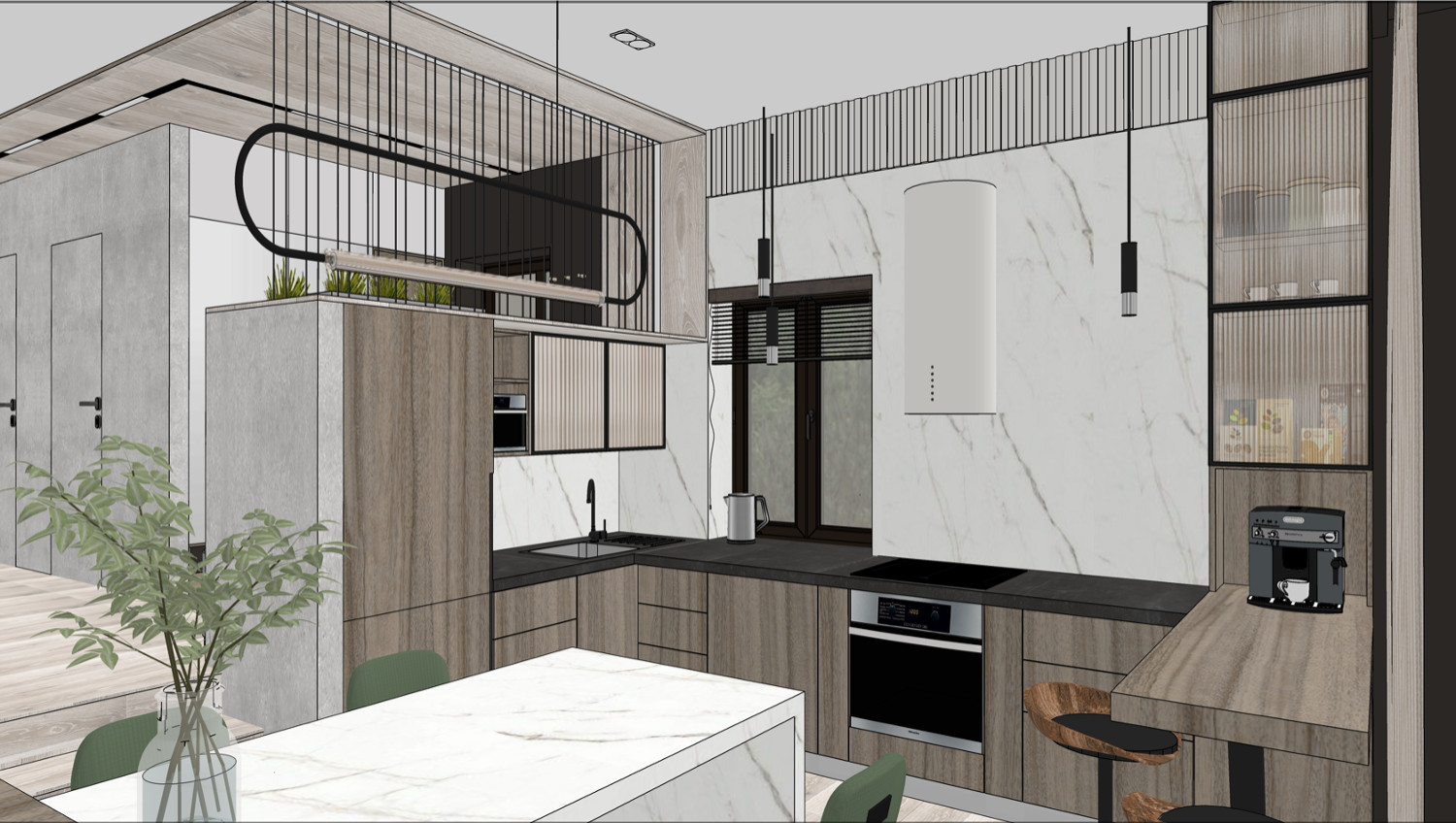 3д визуализация - кухня
