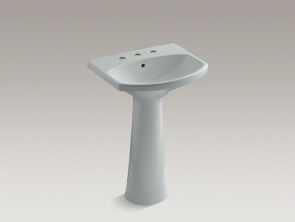 KOHLER Cimarron(R) pedestal bathroom sink with 8" widespread faucet holes