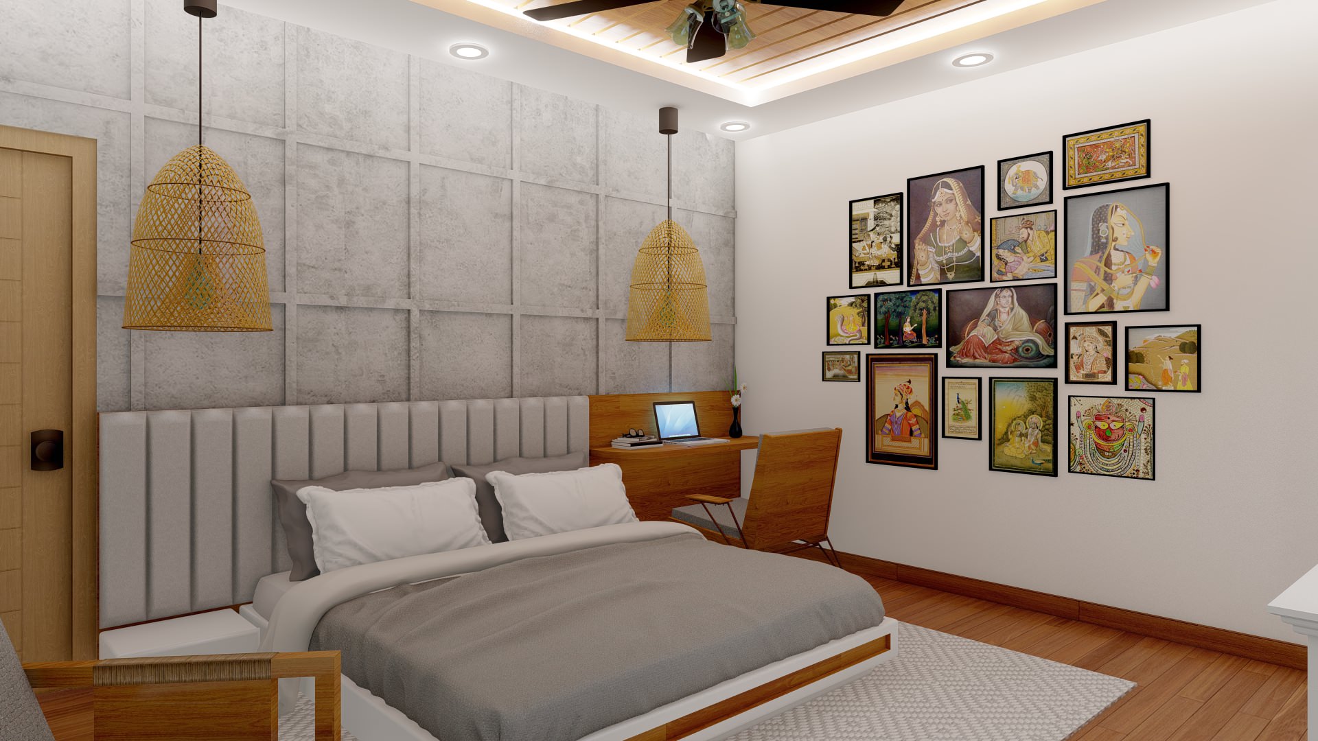 Eclectic Master Bedroom Renovation in Wimbledon