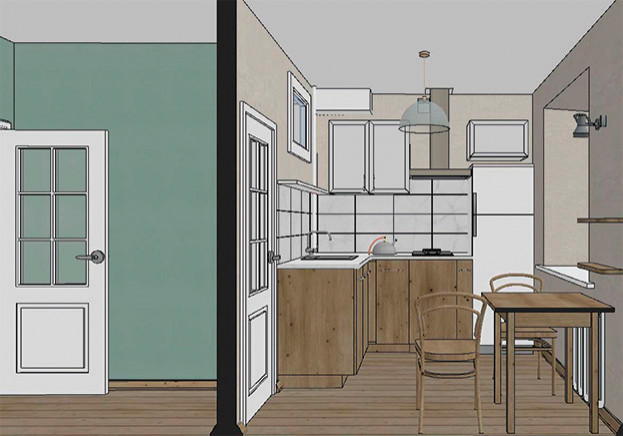 Однокомнатная квартира 32 кв.м. в хрущевке