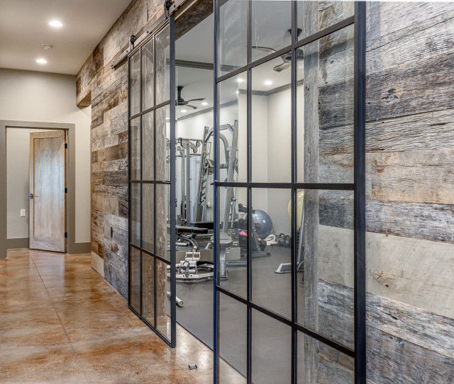 Modern Ranch moderno-gimnasio
